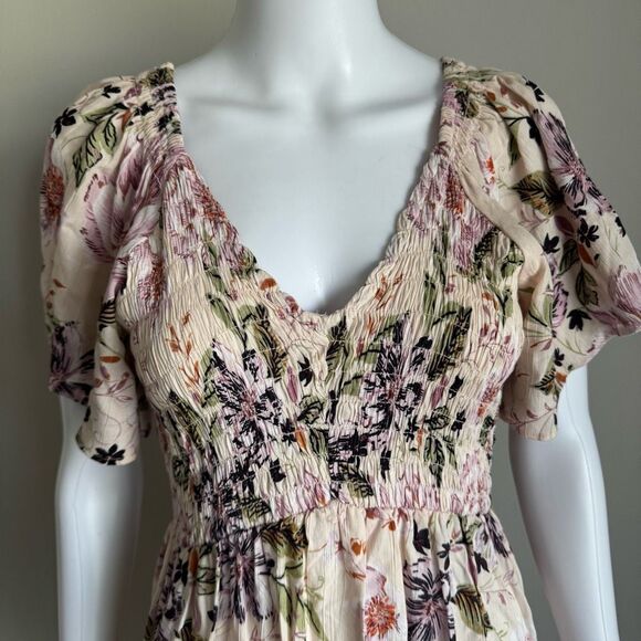 Angie Boho Floral Ruffle V-Neck Sundress - Picture 3 of 6